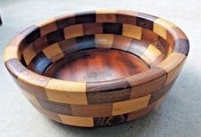 Vintage marquetry wooden fruit