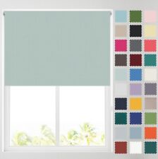 MADE TO MEASURE Plain Coloured Thermal Blackout Window Roller Blinds