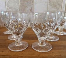 Vtg Set of six Stuart Crystal