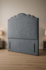 New Pearl Design 72" Plush Velvet Floor Standing Studded Headboard 3FT 4FT6 5FT