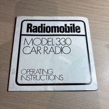 Radiomobile 330 Classic Car Radio instruction book and warranty card