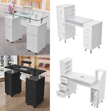 Professional Manicure Table Nail Station Technician Art Beauty Desk on Wheels