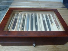 LARGE OFFICE PENCASE FULL OF WRITING EQUIPMENT/ MIXED BRANDS/USED CONDITION