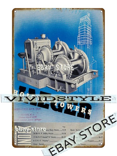 Tin sign 1941 jager hoists - sign,