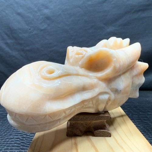 Natural yellow calcite dragon - yellow,