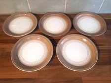 5 x Denby Seville Brown Side Plates 7 Inches Stamped and in VGC
