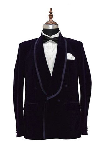Men purple double breasted - double,