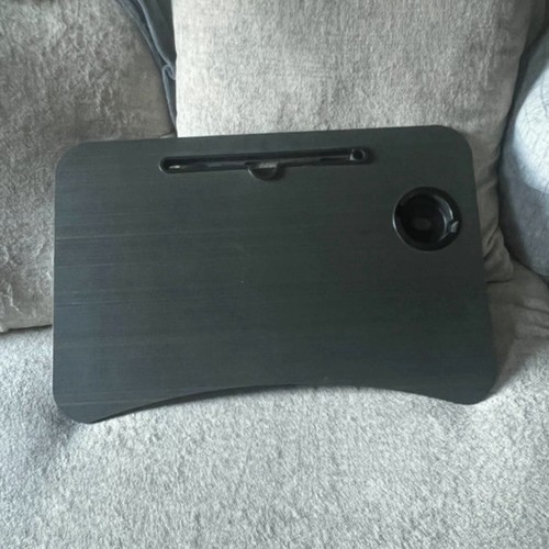 Black rectangle laptop table - black,