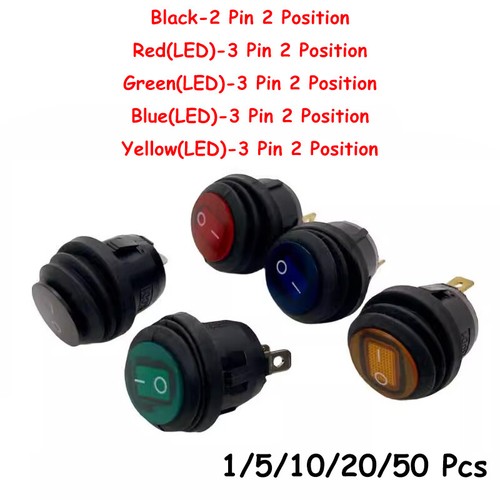Round rocker switch - round, on-off