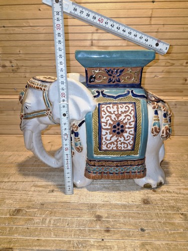 Elephant plant stand ceramic - plant,
