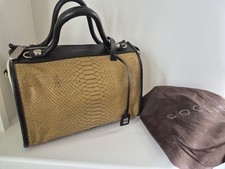 Coccinelle Top Handle Reptile Pattern Leather Boston bag