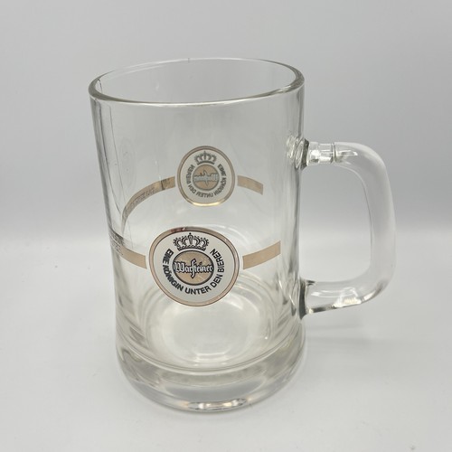 Warsteiner glass pint tankard - glass,