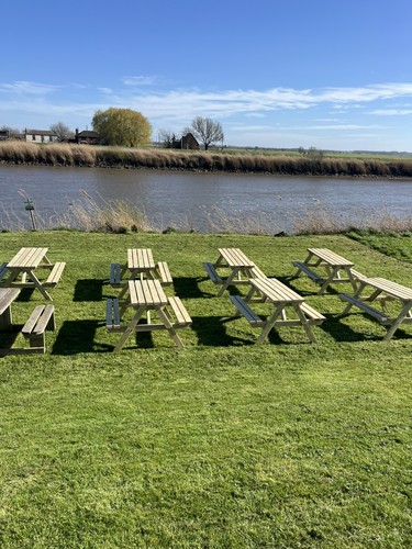 Wooden picnic bench table - picnic, bench/table