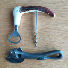 VINTAGE HORN CORKSCREW/BOTTLE