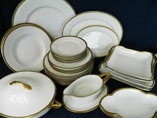 Vintage Rosenthal China Botticelli White/Gold Dinner Side Gravy Serving Choose