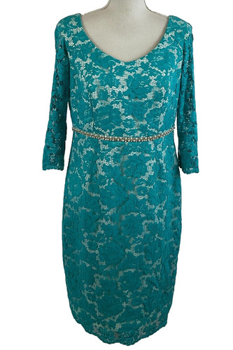 Sonia pena dress teal white - sonia,