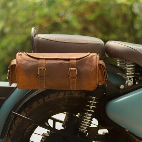 Real vintage leather tool bag - leather,