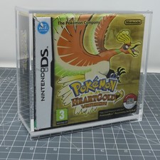 Nintendo DS Pokemon Heart Gold & Soul Silver Game Acrylic Display Show Case Box