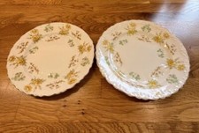 Aynsley Pottery Rare Vintage Side Plates, Yellow Rose, Shamrock & Thistle Design