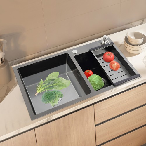 Kitchen sink double bowl - kitchen,