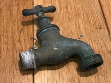 OLD SMALL BRASS GARDEN TAPS