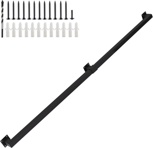 6ft black industrial handrail - 6ft,