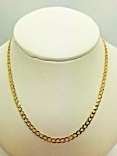 9ct Yellow Solid Gold Curb Chain – 3.4mm - 22" - CHEAPEST ON EBAY
