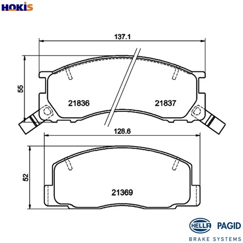 Brake pad set disc - set,