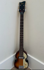 Hofner HCT Shorty Electric Violin Bass Guitar, Sunburst, HCT-SHVB-SB-0. D