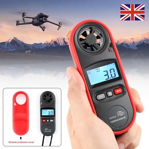 Lcd wind speed gauge air - speed,