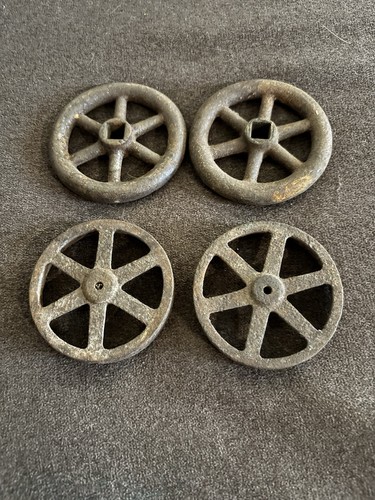 Vintage cast iron wheels farm - cast-iron,