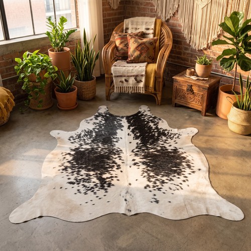 Genuine cowhide rug real - rug,