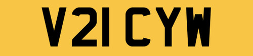 Vicky victor number plate - w,