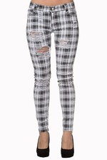 White Tartan Check Skinny