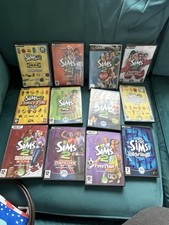 The Sims 2 Bundle - Pets - 10 Expansion Packs - 12 PC CD Roms - games lot