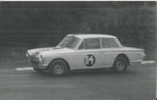 DOC MERFIELD'S FORD CORTINA V8 BRANDS HATCH 1965 B/W PHOTOGRAPH