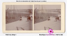 QUADRICYCLE À MOTEUR, VÉHICULE AUTOMOTO ANCIEN, STÉRÉO 1900/1910  -U282