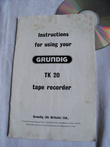 Instructions reel - reel, tape