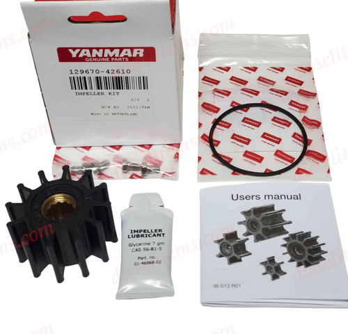 Yanmar impeller kit - impeller, 3/4jh