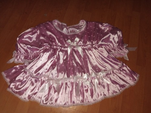 Abdl sissy pink satin heart - pink,