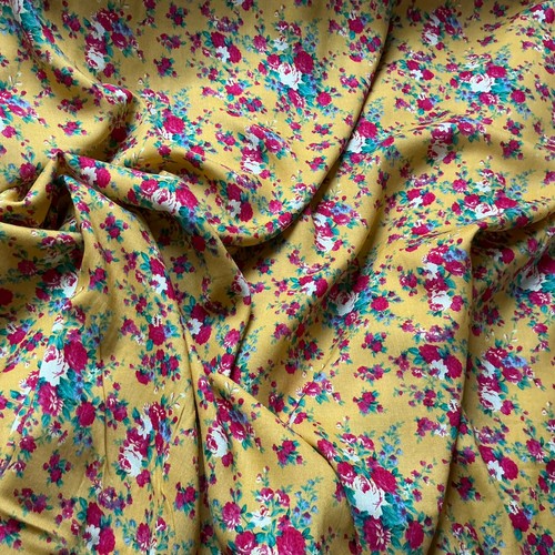 100 viscose fabric - fabric, floral