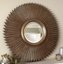 Sunburst Soft Gold Round Wall