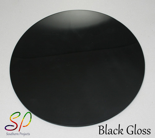 Black gloss acrylic disc - disc, with