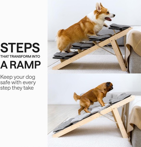 Step wooden dog stairs for - 4-step,
