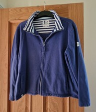 Lazy Jacks Cotton Sweatshirt Blue Size UK 18 Full Zip