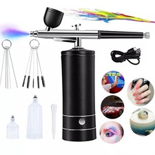 Mini Airbrush Compressor Kit Spray Gun Dual Action Air Brush Paint Model 0.3MM