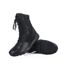 Men's Zip Boots Work SWAT Shoes Army Tactical Combat Outdoor Climbing Training