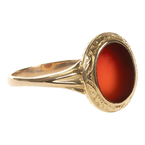 Men ring gold 585 - men's,
