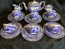 Spode Blue Italian Tea Set 6 X