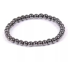 Black Magnetic Round Bead Hematite Bracelet Pain Relief Therapy Arthritis Men's
